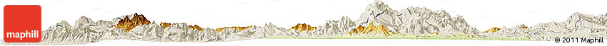Physical Horizon Map of Torres, shaded relief outside