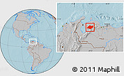 Gray Location Map of Torres, hill shading