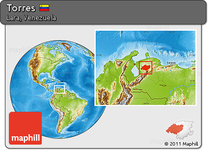 Physical Location Map of Torres