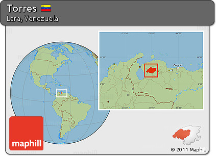 Savanna Style Location Map of Torres