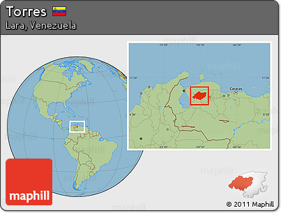 Savanna Style Location Map of Torres