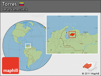 Savanna Style Location Map of Torres