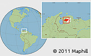 Savanna Style Location Map of Torres, highlighted parent region