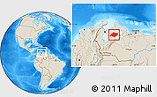 Shaded Relief Location Map of Torres, highlighted parent region