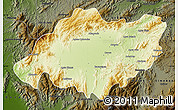 Physical Map of Torres, darken