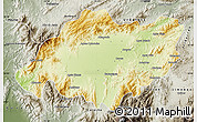 Physical Map of Torres, semi-desaturated
