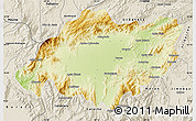 Physical Map of Torres, shaded relief outside