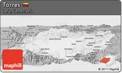Gray Panoramic Map of Torres