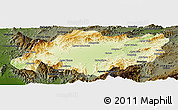 Physical Panoramic Map of Torres, darken