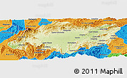 Physical Panoramic Map of Torres, political outside
