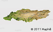 Satellite Panoramic Map of Torres, cropped outside