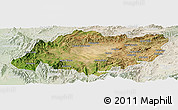 Satellite Panoramic Map of Torres, lighten