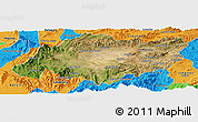 Satellite Panoramic Map of Torres, political outside