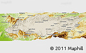 Shaded Relief Panoramic Map of Torres, physical outside