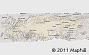 Shaded Relief Panoramic Map of Torres, semi-desaturated