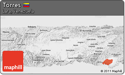 Silver Style Panoramic Map of Torres