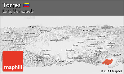 Silver Style Panoramic Map of Torres