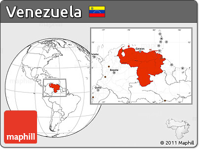 Blank Location Map of Venezuela
