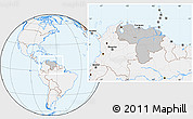 Gray Location Map of Venezuela, lighten