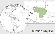 Savanna Style Location Map of Venezuela, blank outside