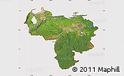 Satellite Map of Venezuela, cropped outside