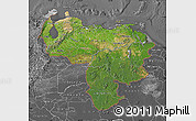 Satellite Map of Venezuela, desaturated