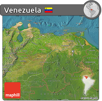 Satellite Map of Venezuela