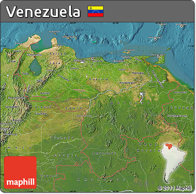 Satellite Map of Venezuela
