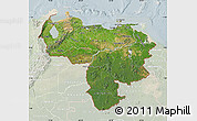 Satellite Map of Venezuela, lighten
