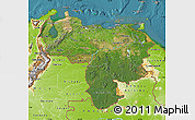 Satellite Map of Venezuela, physical outside, satellite sea
