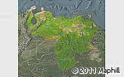 Satellite Map of Venezuela, semi-desaturated