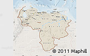 Shaded Relief Map of Venezuela, lighten