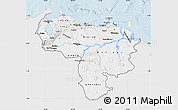 Silver Style Map of Venezuela, single color outside