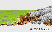 Physical Panoramic Map of Andres Bello