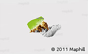Physical 3D Map of Caracciolo Parra Olmedo, cropped outside