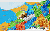 Physical 3D Map of Caracciolo Parra Olmedo, political outside