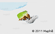 Physical 3D Map of Caracciolo Parra Olmedo, single color outside