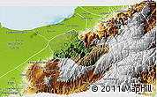 Satellite 3D Map of Caracciolo Parra Olmedo, physical outside
