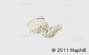 Shaded Relief 3D Map of Caracciolo Parra Olmedo, cropped outside