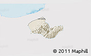 Shaded Relief 3D Map of Caracciolo Parra Olmedo, single color outside