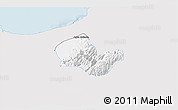 Silver Style 3D Map of Caracciolo Parra Olmedo, single color outside