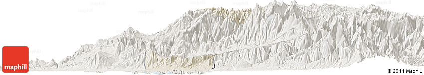 Shaded Relief Horizon Map of Caracciolo Parra Olmedo, lighten