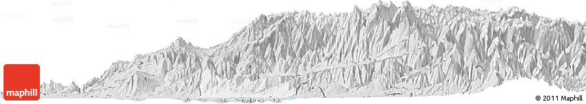Silver Style Horizon Map of Caracciolo Parra Olmedo