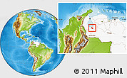 Physical Location Map of Caracciolo Parra Olmedo, highlighted country