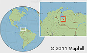 Savanna Style Location Map of Caracciolo Parra Olmedo