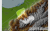 Physical Map of Caracciolo Parra Olmedo, darken