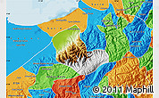 Physical Map of Caracciolo Parra Olmedo, political outside