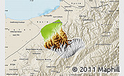Physical Map of Caracciolo Parra Olmedo, shaded relief outside