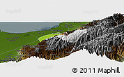 Physical Panoramic Map of Caracciolo Parra Olmedo, darken