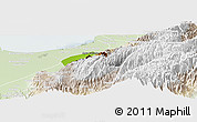 Physical Panoramic Map of Caracciolo Parra Olmedo, lighten